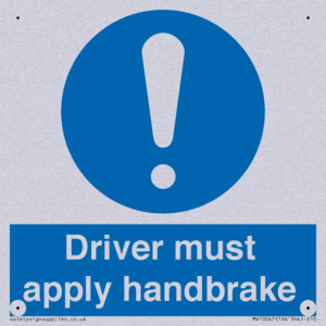Driver must apply handbrake